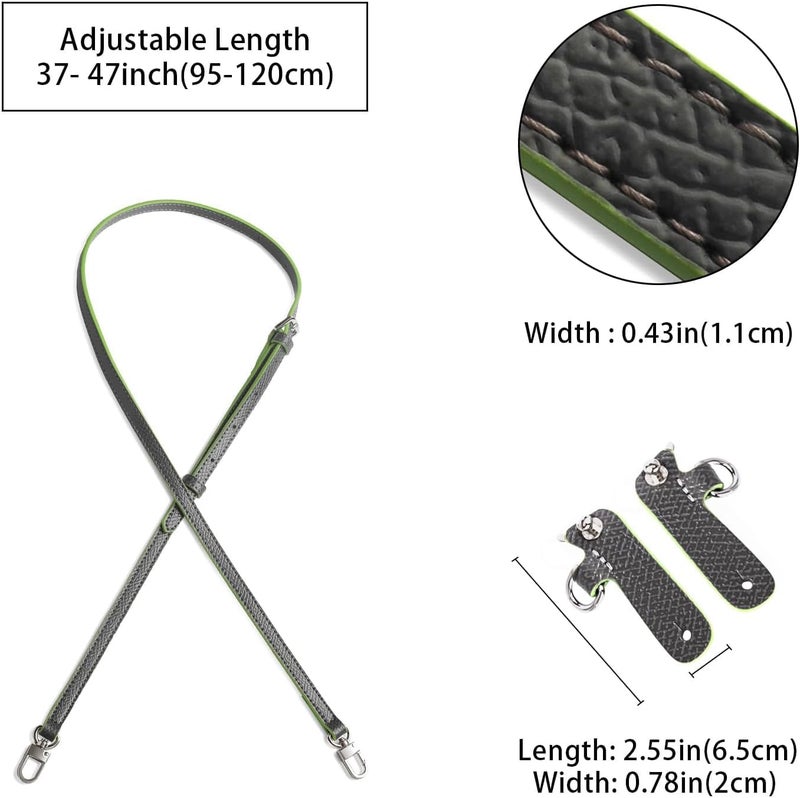 KOMHPS Purse Straps Replacement, Leather Handbag Crossbody Shoulder Strap Kit Adjustable for Mini Longcamp Tote Bag Women - Image 2